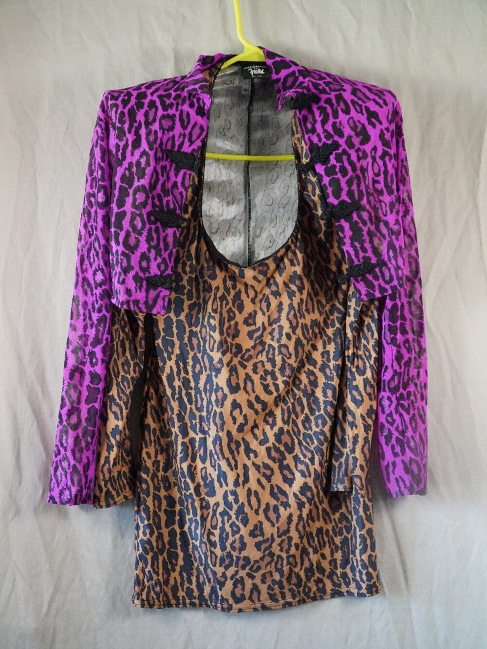 Vintage David Dalrymple leopard-print bolero jacket and blouse